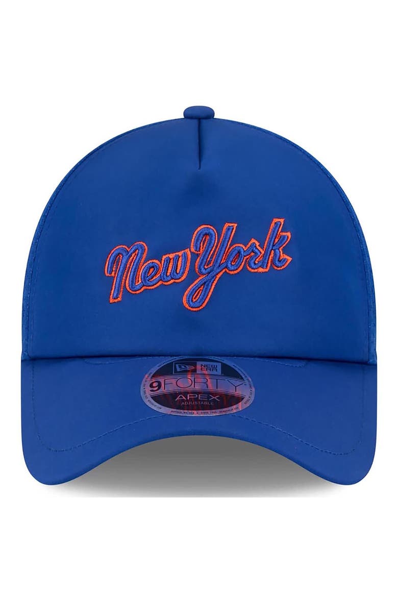 Men's New Era Royal New York Mets 2026 Batting Practice Apex 9FORTY Adjustable Trucker Hat, Alternate, color, Royal