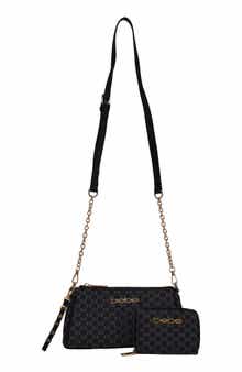 bebe Adela Monogram Crossbody Baguette with Wallet