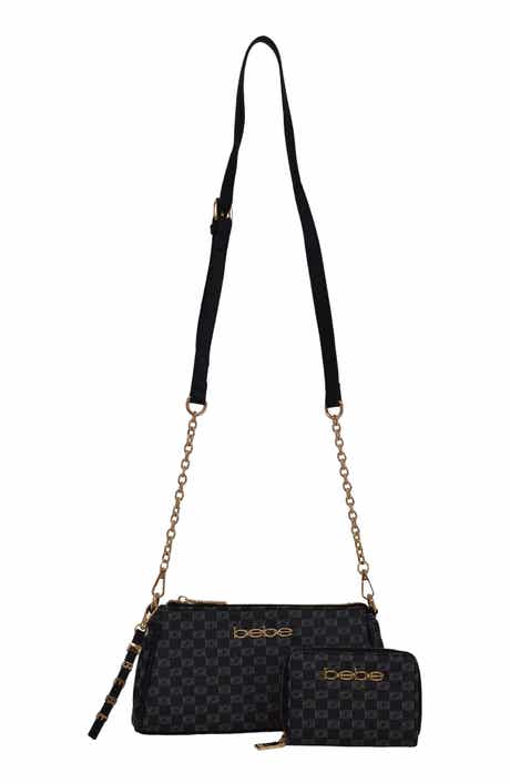 bebe Adela Monogram Crossbody Baguette with Wallet