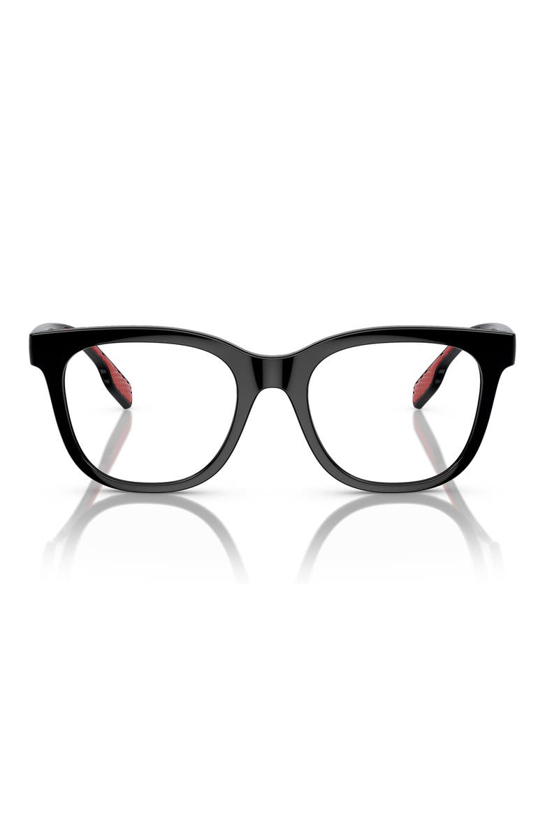 47mm Small Square Optical Glasses, Main, color, BLACK / DEMO LENS