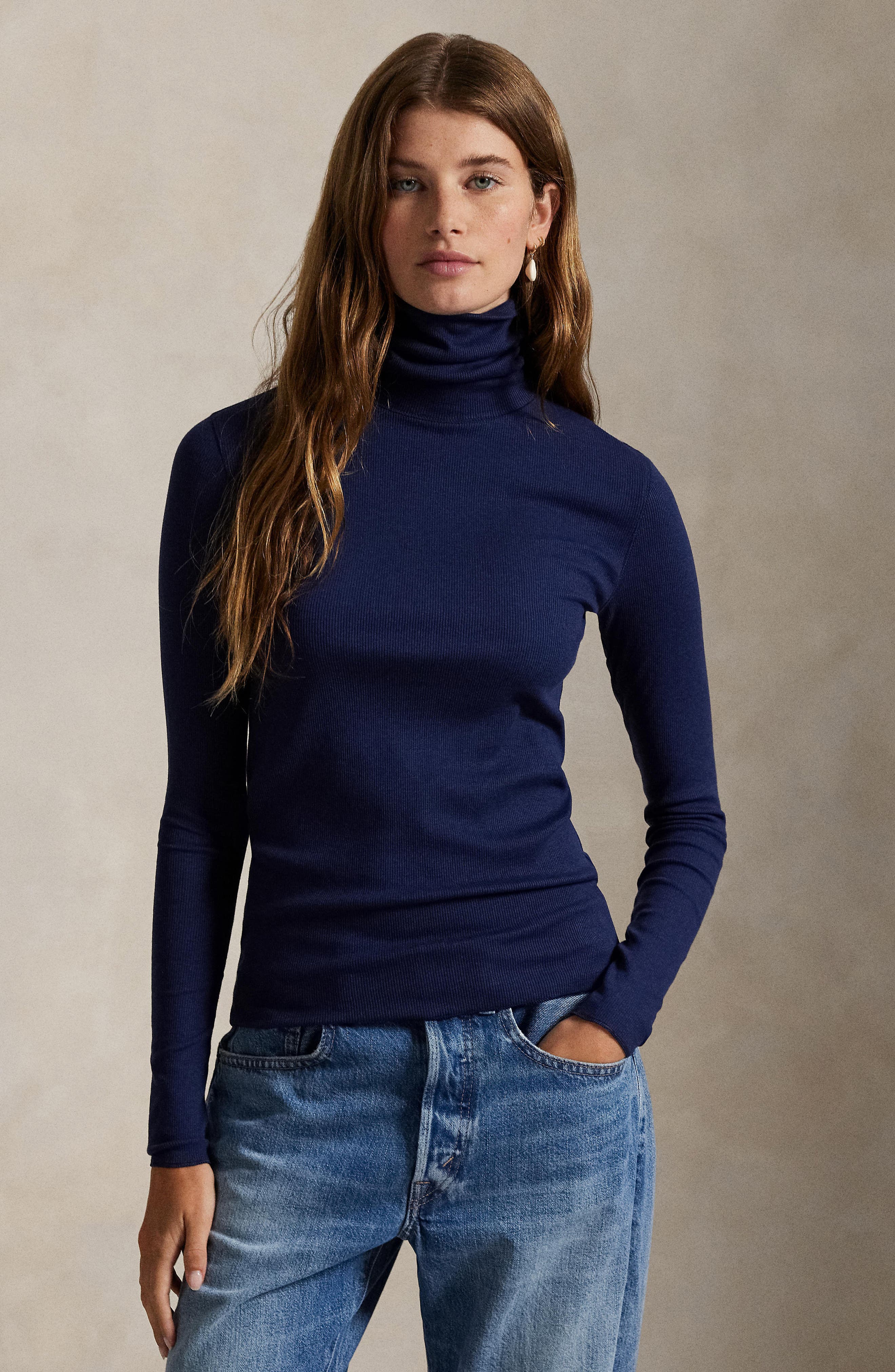 Rib Turtleneck Top - image 2