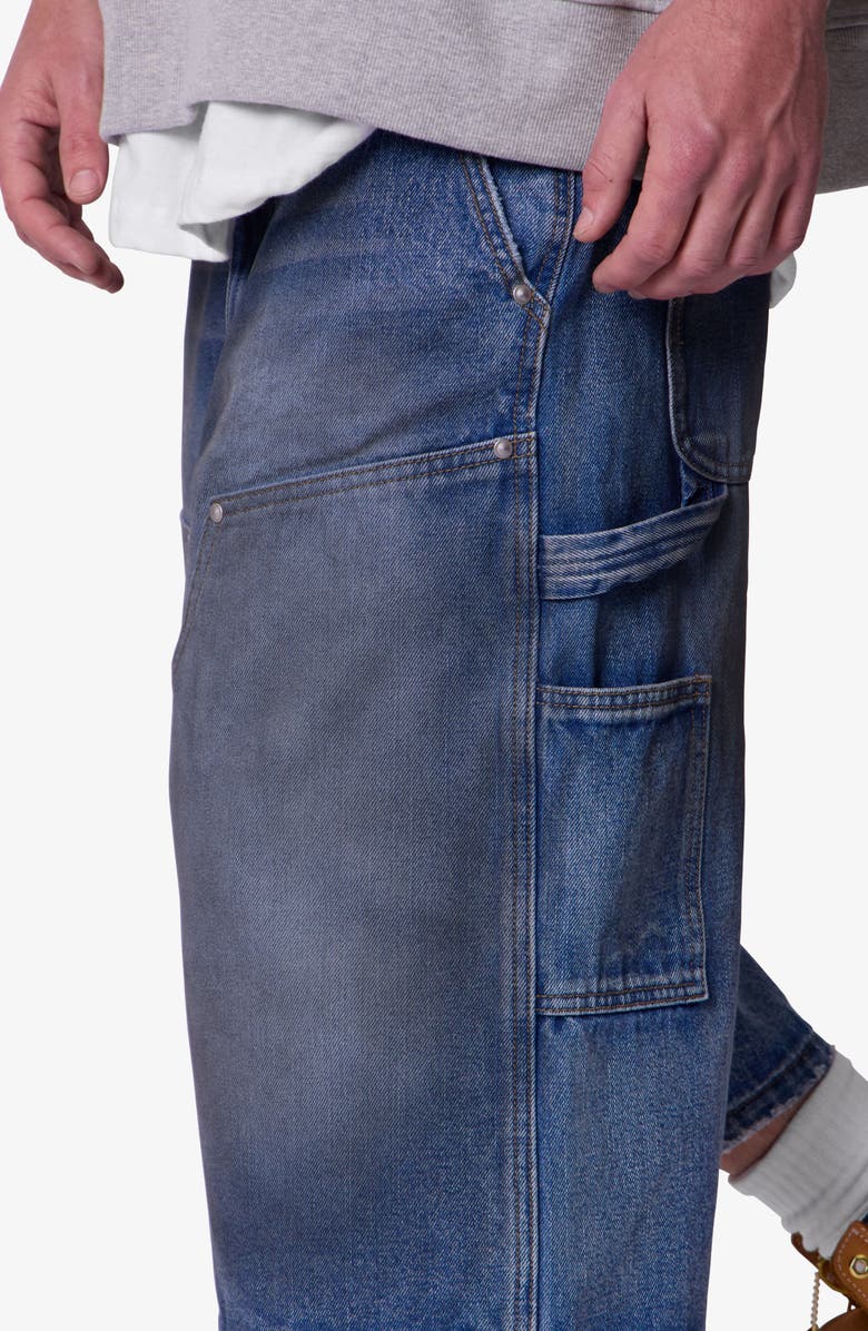 mnml Ultra Baggy Denim Carpenter Shorts, Alternate, color, Washed Blue