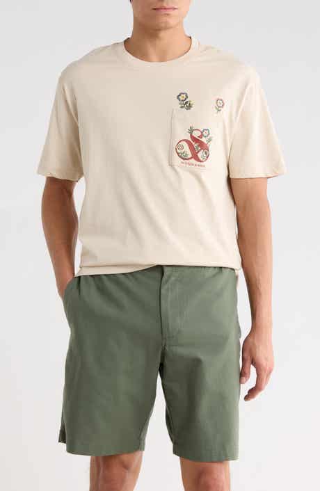 Scotch & Soda Floral Embroidered Pocket Graphic T-Shirt