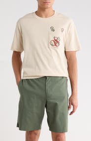 Scotch & Soda Floral Embroidered Pocket Graphic T-Shirt