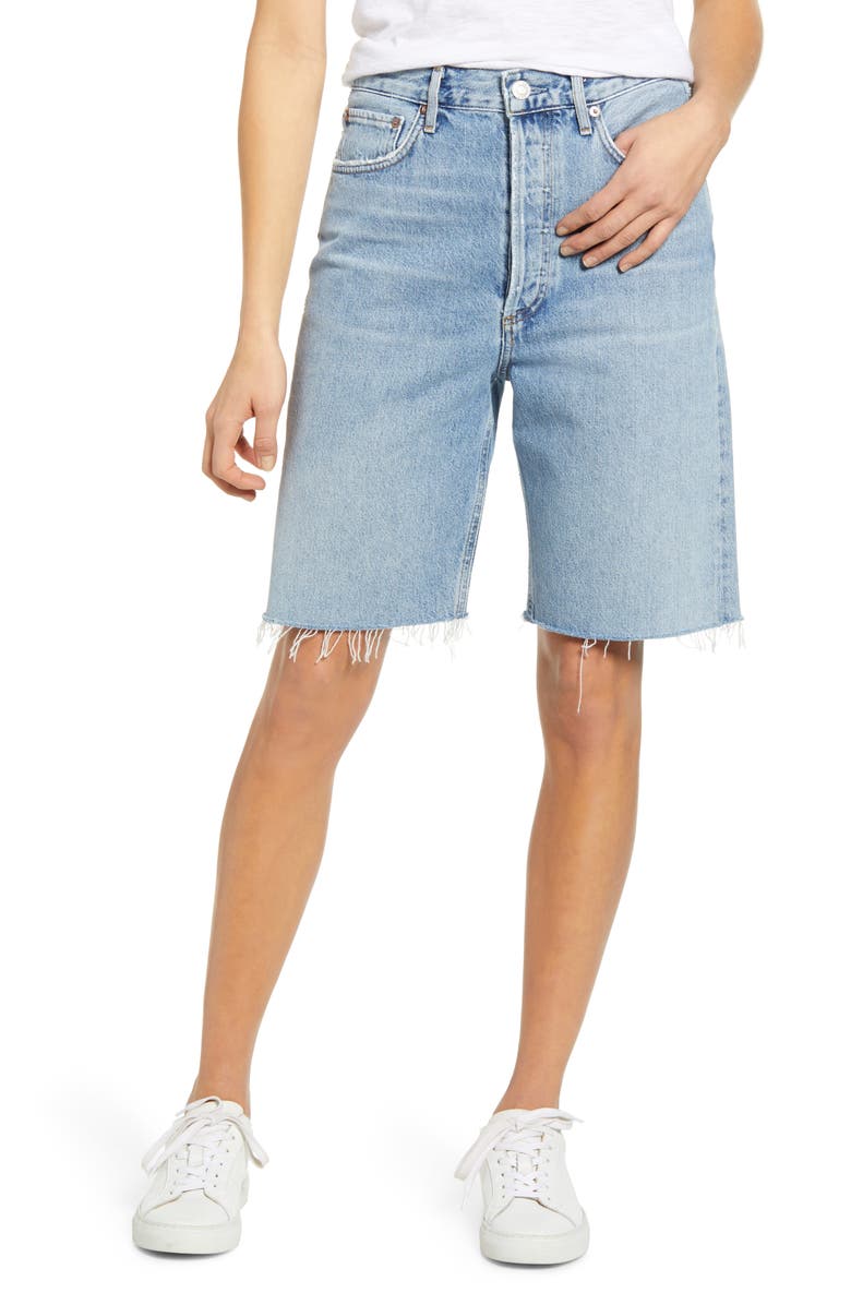 AGOLDE '90s Longline Denim Shorts, Main, color, 