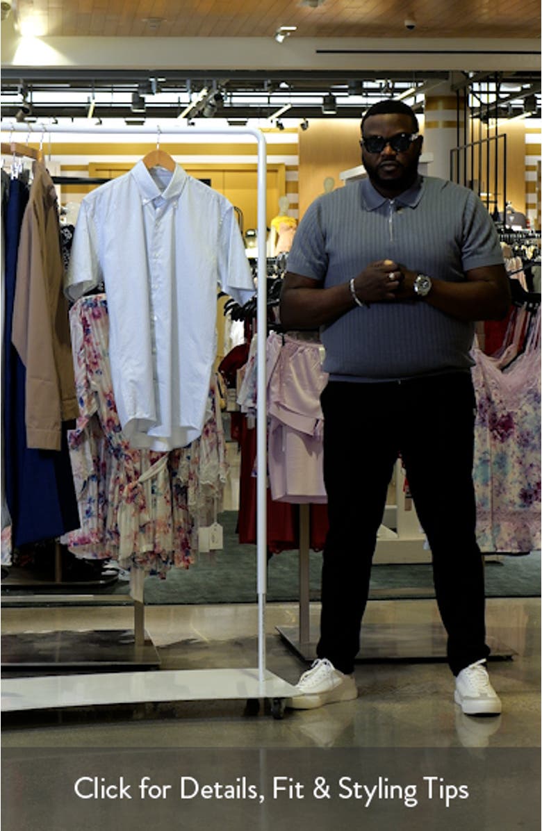 King Geometric Print Short Sleeve Button-Down Shirt, sales video thumbnail