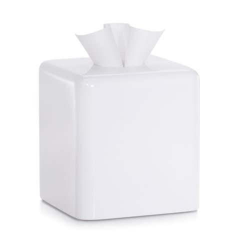 Domus White Gloss Tissue Cover