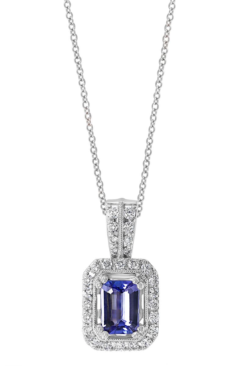EFFY 14K White Gold Tanzanite & Diamond Pendant Necklace - 0.28ct., Main, color, 