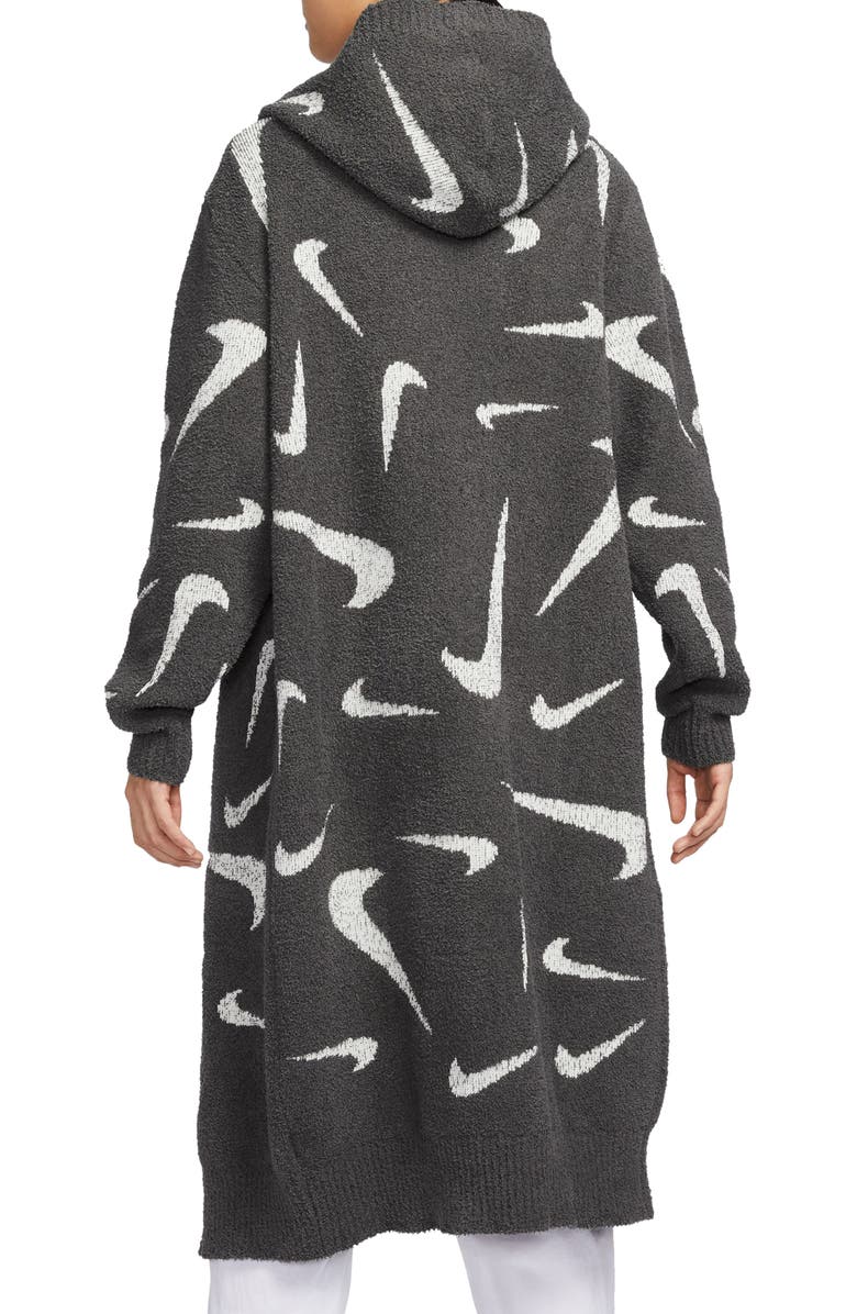 Nike Sportswear Cozy Bouclé Hooded Longline Cardigan, Alternate, color, 