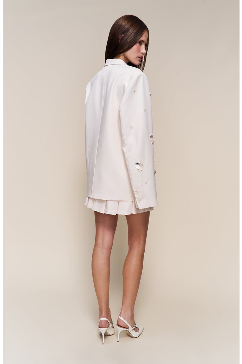 Embellished Oversized Blazer, Alternate, color, Ivory