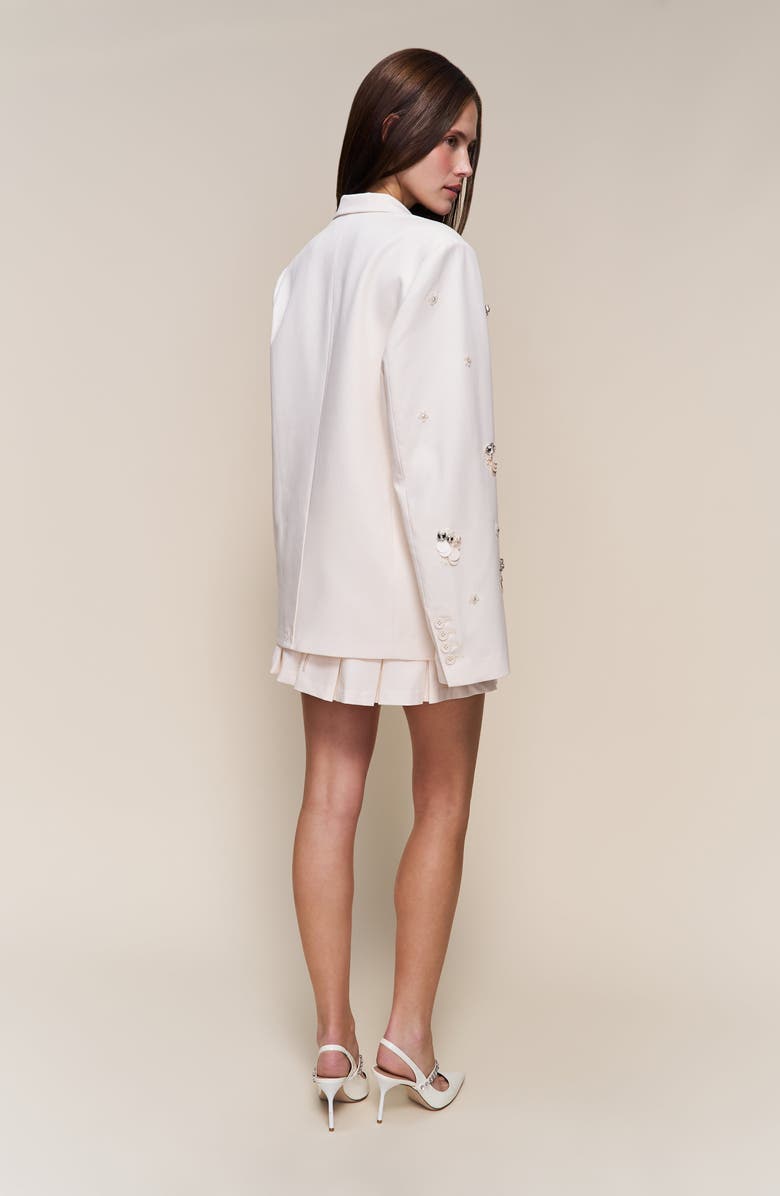 Guizio Embellished Oversized Blazer, Alternate, color, Ivory