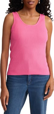 Jones New York Scoop Neck Rib Sweater Tank