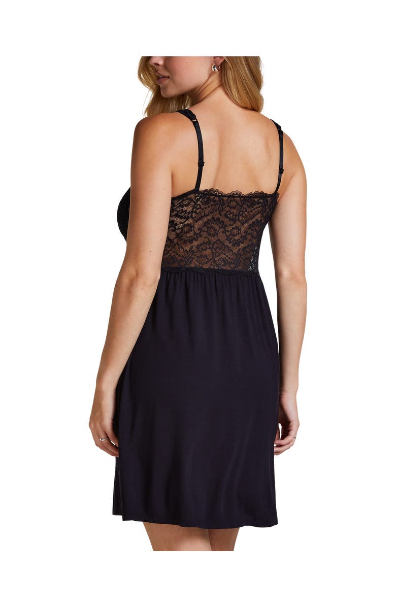Hunkemöller Nora Lace Slip Dress, Alternate, color, Black