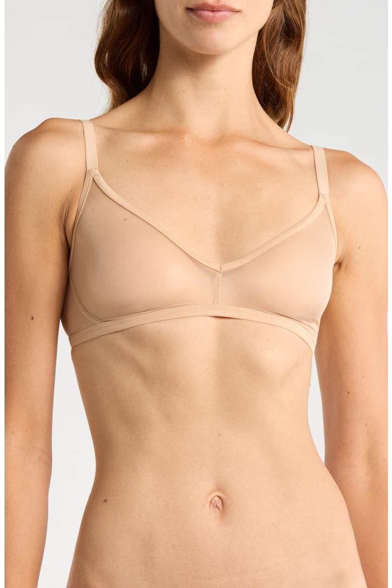 Invisible Lift Triangle Bralette, Main, color, BEIGE