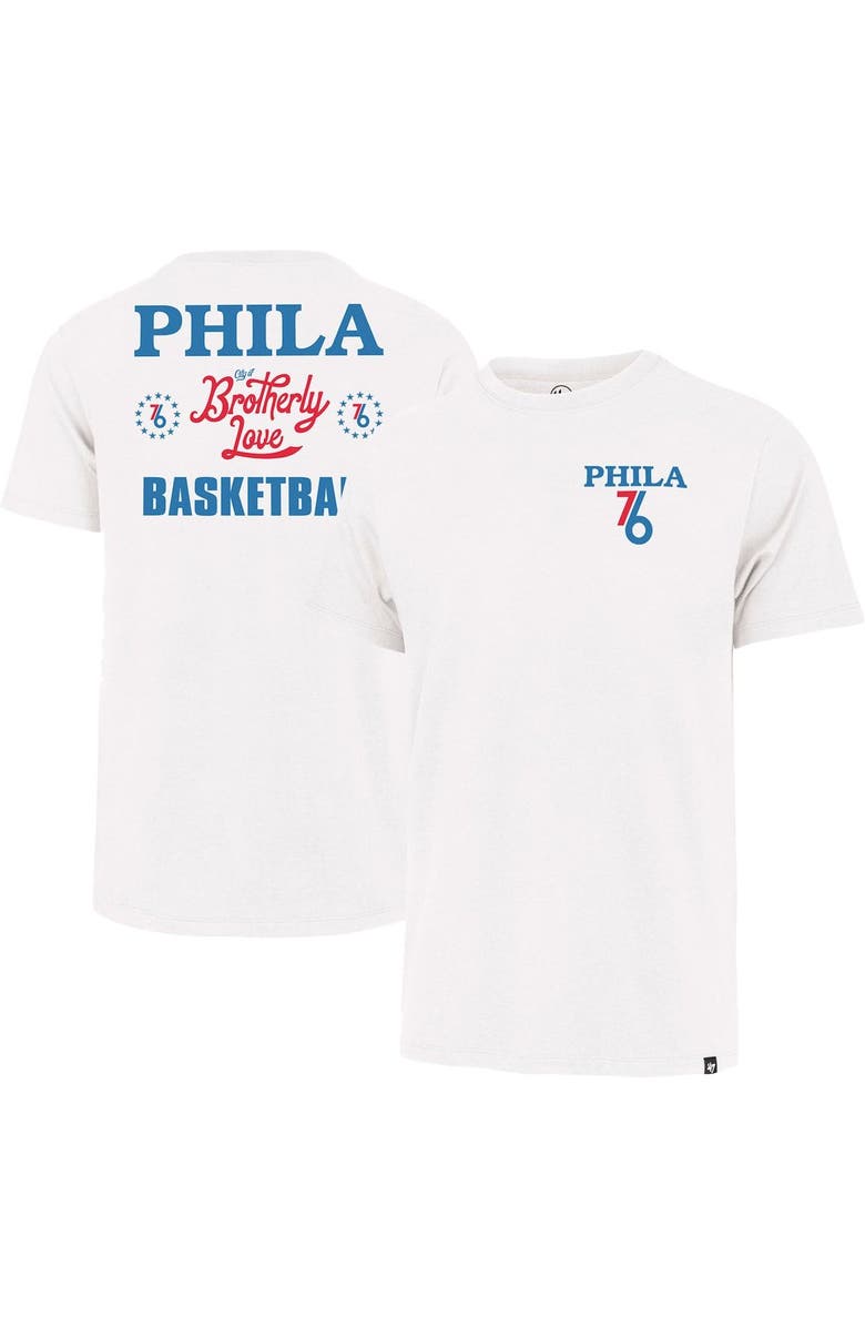 '47 Men's '47  White Philadelphia 76ers 2022/23 City Edition Backer Franklin T-Shirt, Alternate, color, 