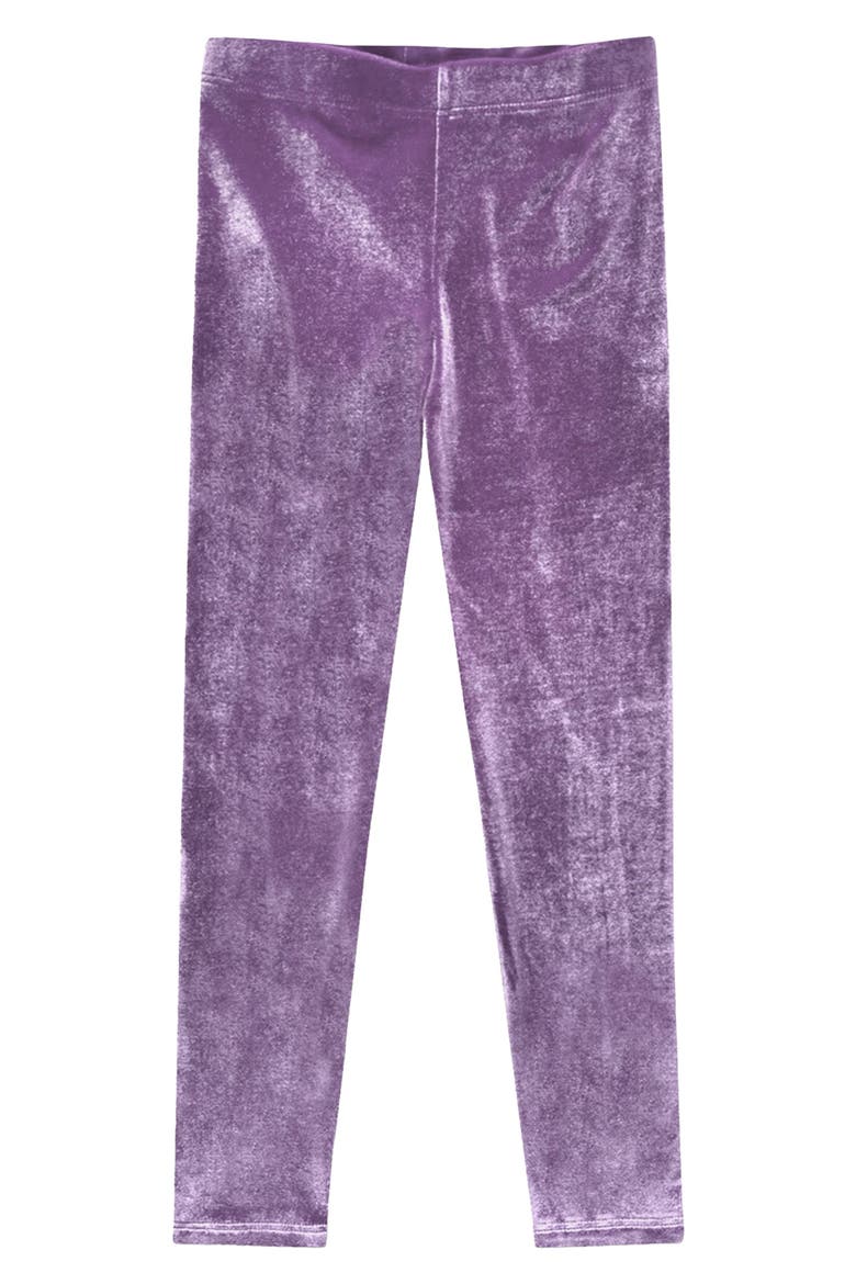 Kids' Velour Leggings, Main, color, PURPLE