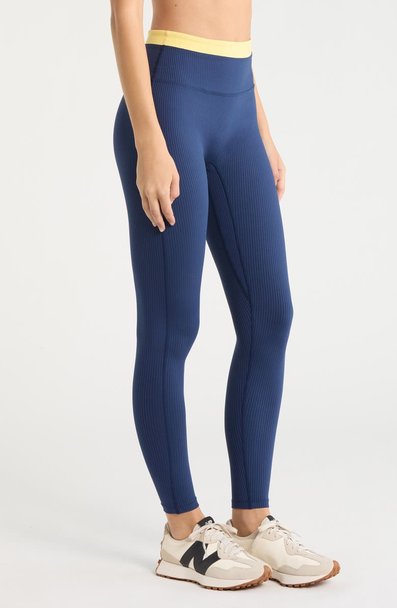 Year of Ours Ribbed Layered Leggings, Alternate, color, Midnite Popcorn