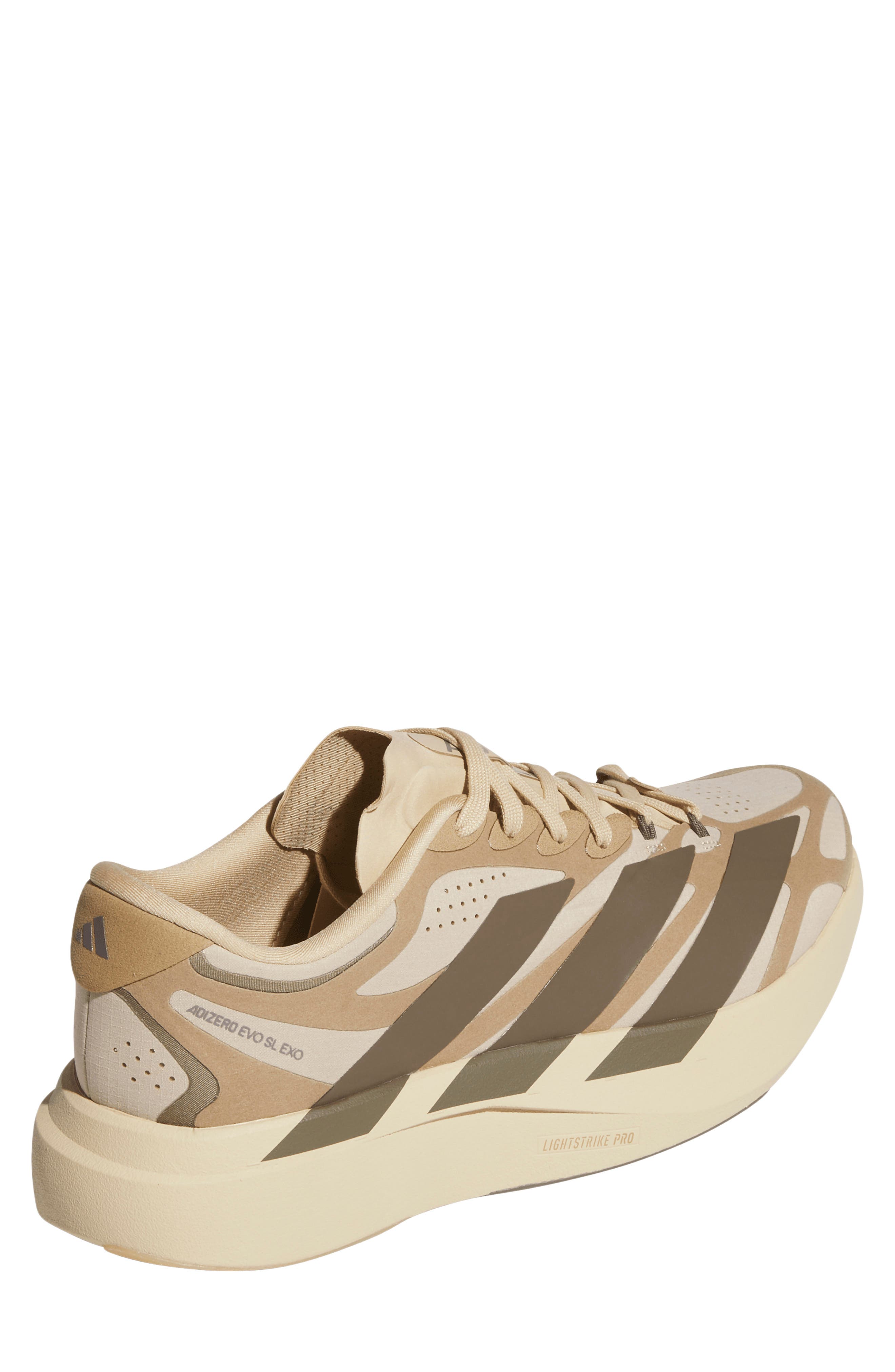 Adizero Evo SL Running Shoe, Alternate, color, BEIGE/ BROWN/ CARDBOARD