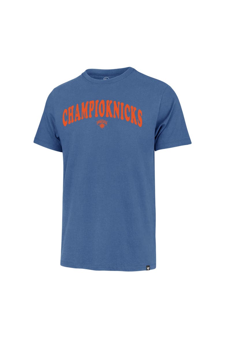 Men's '47 Blue New York Knicks 2026 NBA Finals ChampioKnicks Franklin T-Shirt, Alternate, color, Blue