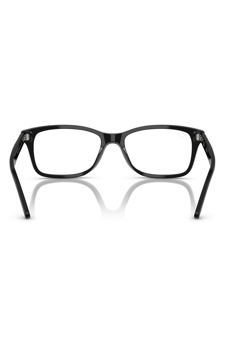Ray-Ban 55mm Square Optical Glasses, Alternate, color, Black