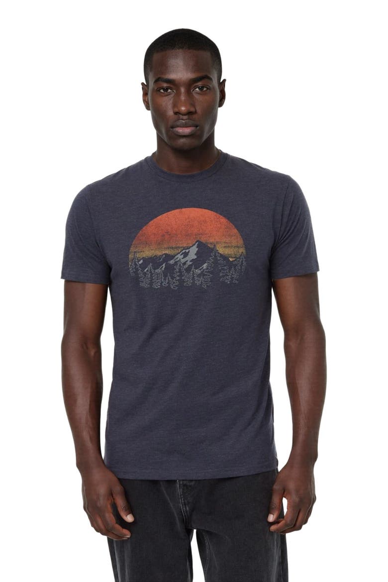 Vintage Sunset T-Shirt, Main, color, Midnight Blue Heather/Arbutus
