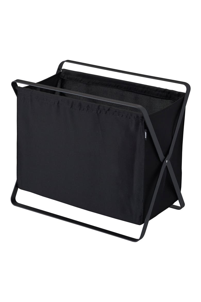 Tower Collapsible Storage Hamper, Main, color, BLACK