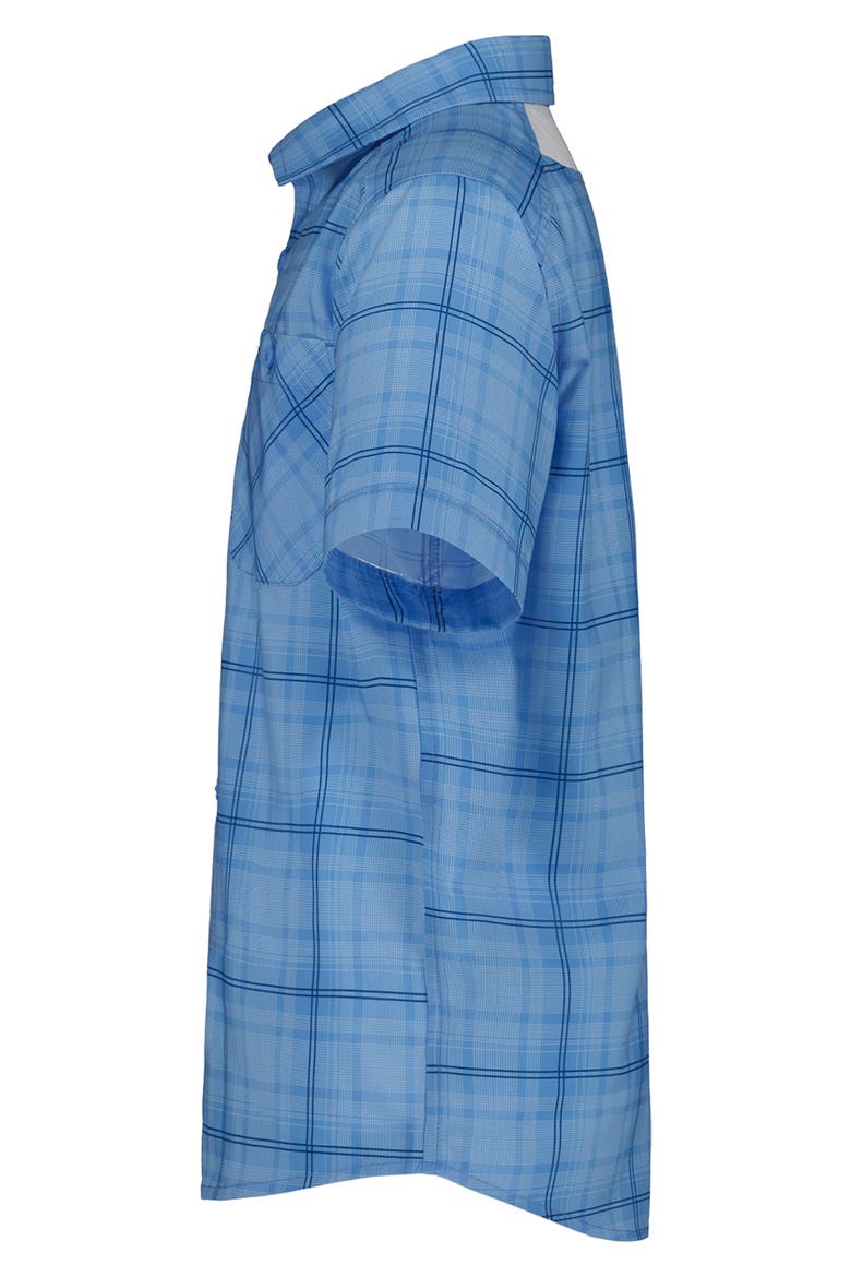Kids' UA Drift Tide Short Sleeve Performance Button-Up Shirt, Alternate, color, HORIZON BLUE