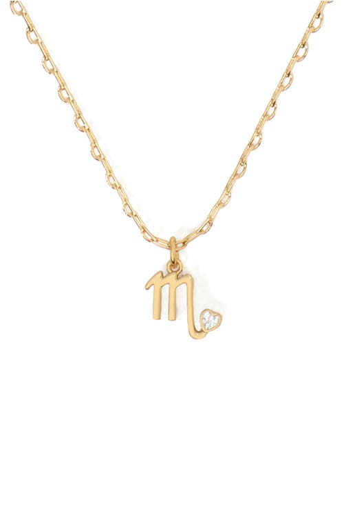 Kate Spade New York mini zodiac pendant necklace in Clear/Gold Scorpio 