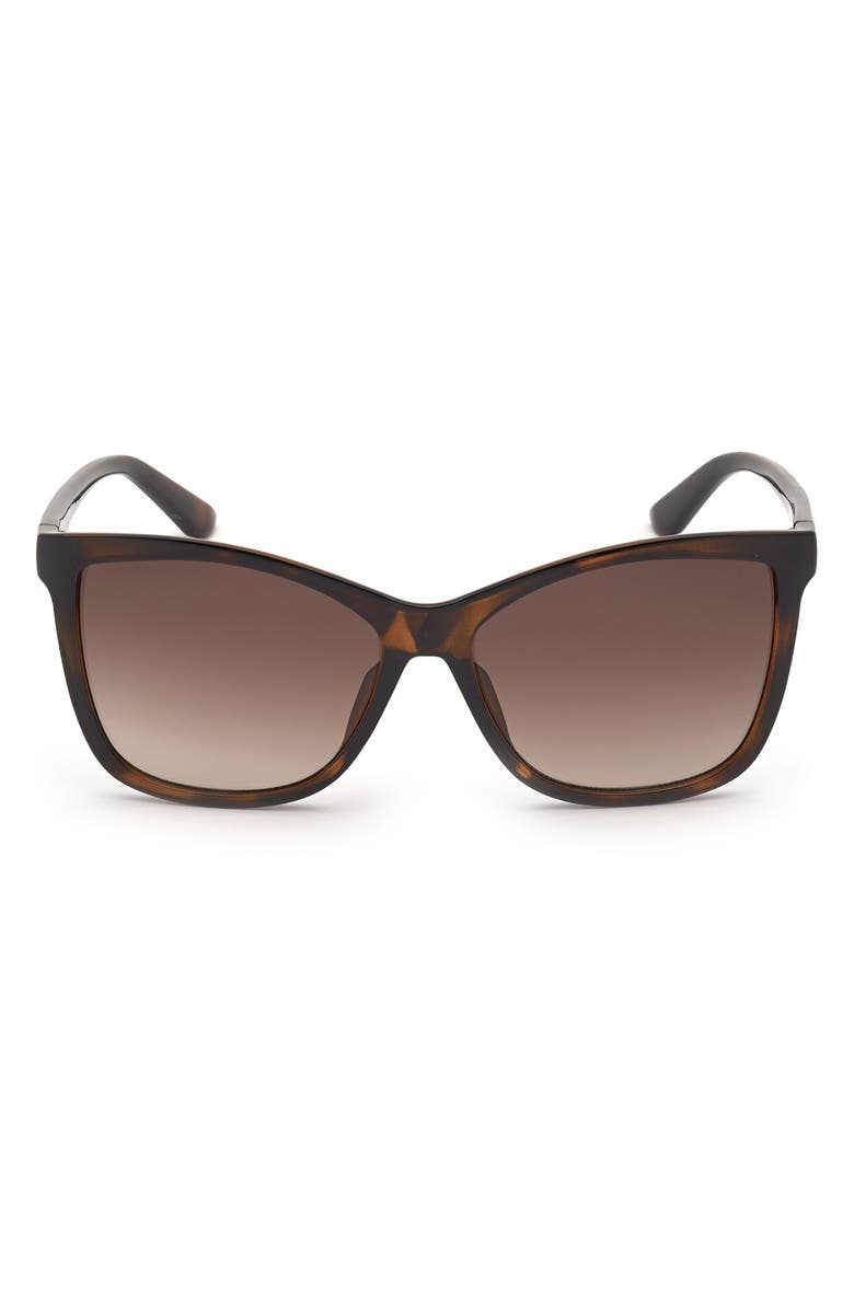 GUESS Square Sunglasses, Main, color, Dark Havana / Gradient Brown