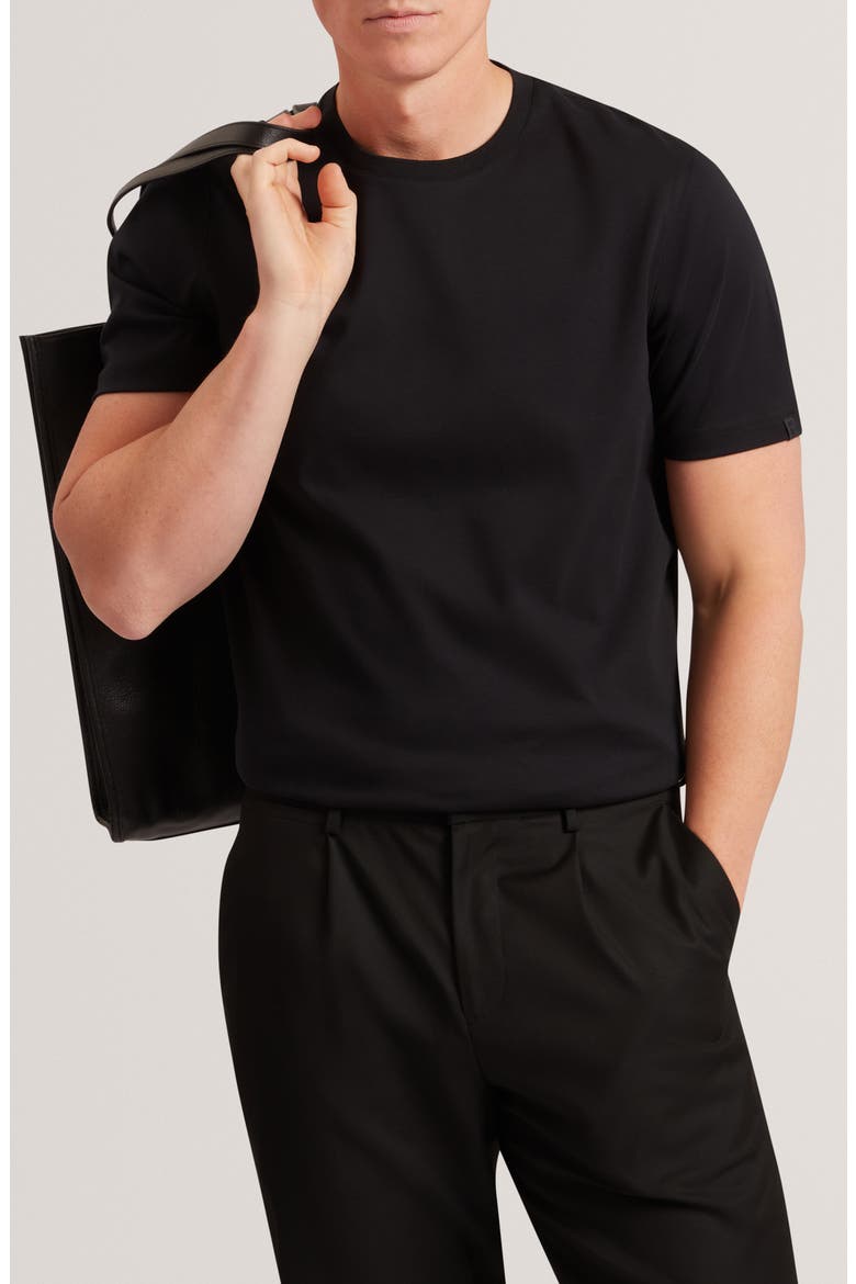 Konrrad Cotton T-Shirt, Main, color, BLACK