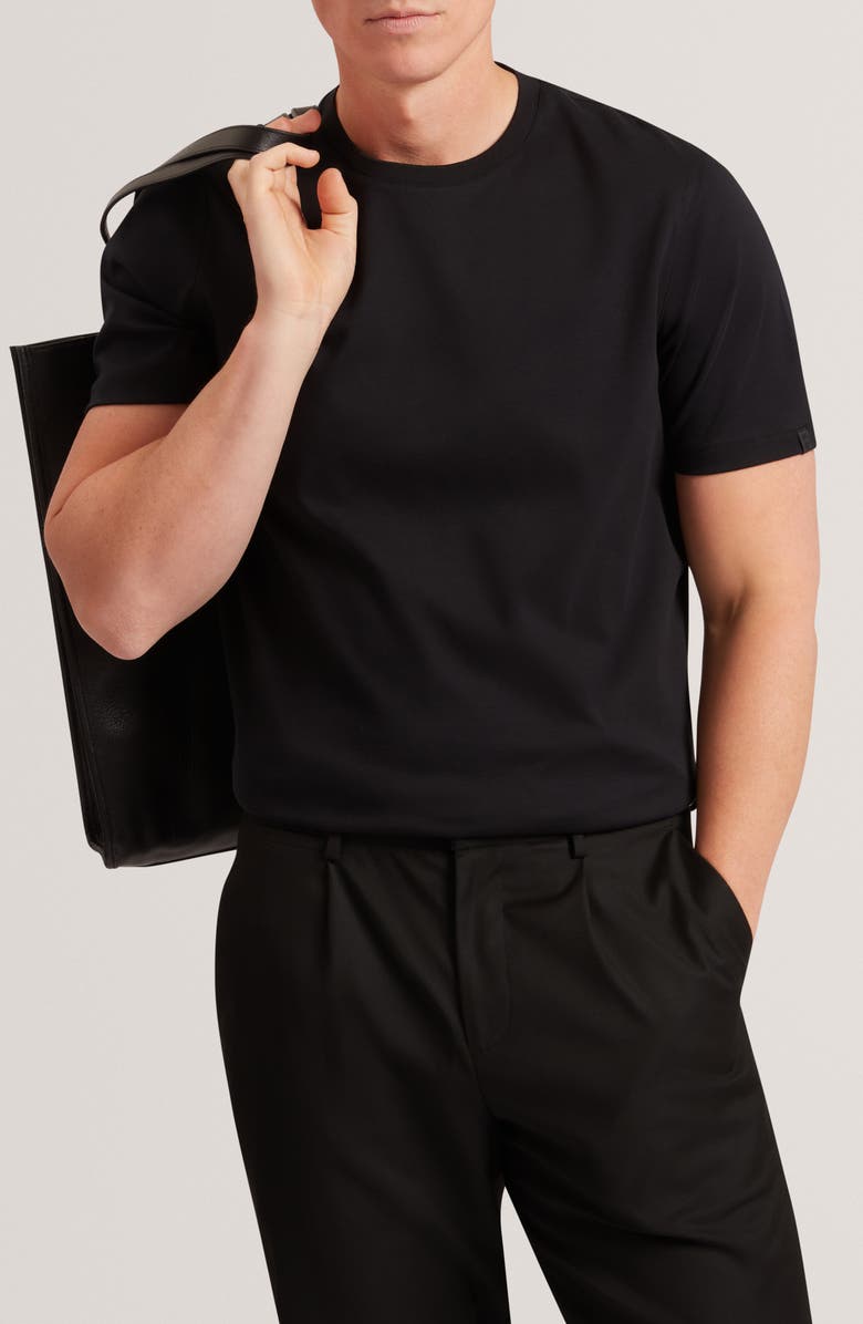 Ted Baker Konrrad Cotton T-Shirt, Main, color, Black