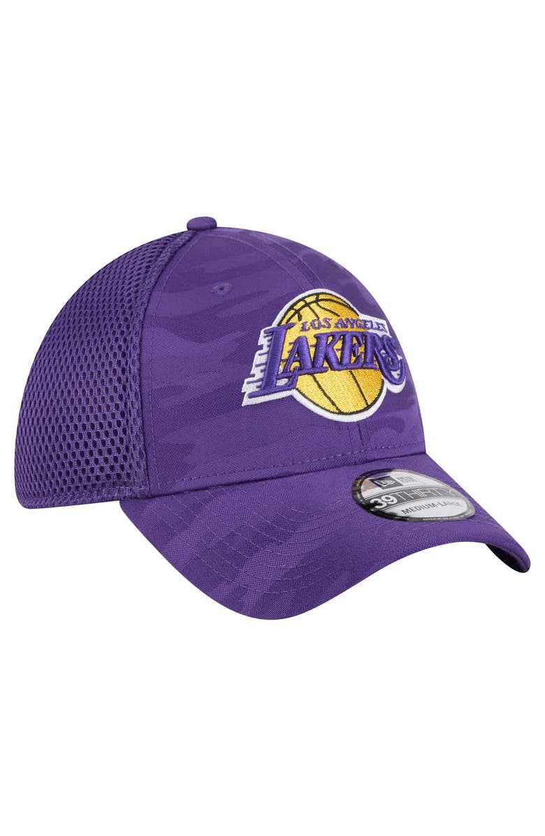 New Era Men's New Era Purple Los Angeles Lakers Subtle Camo 39THIRTY Flex Hat, Alternate, color, Purple