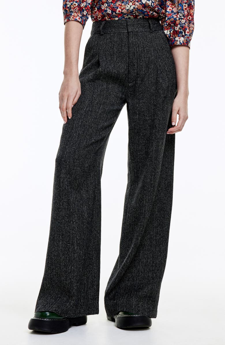 Smythe Pleated Tweed Pants, Main, color, 