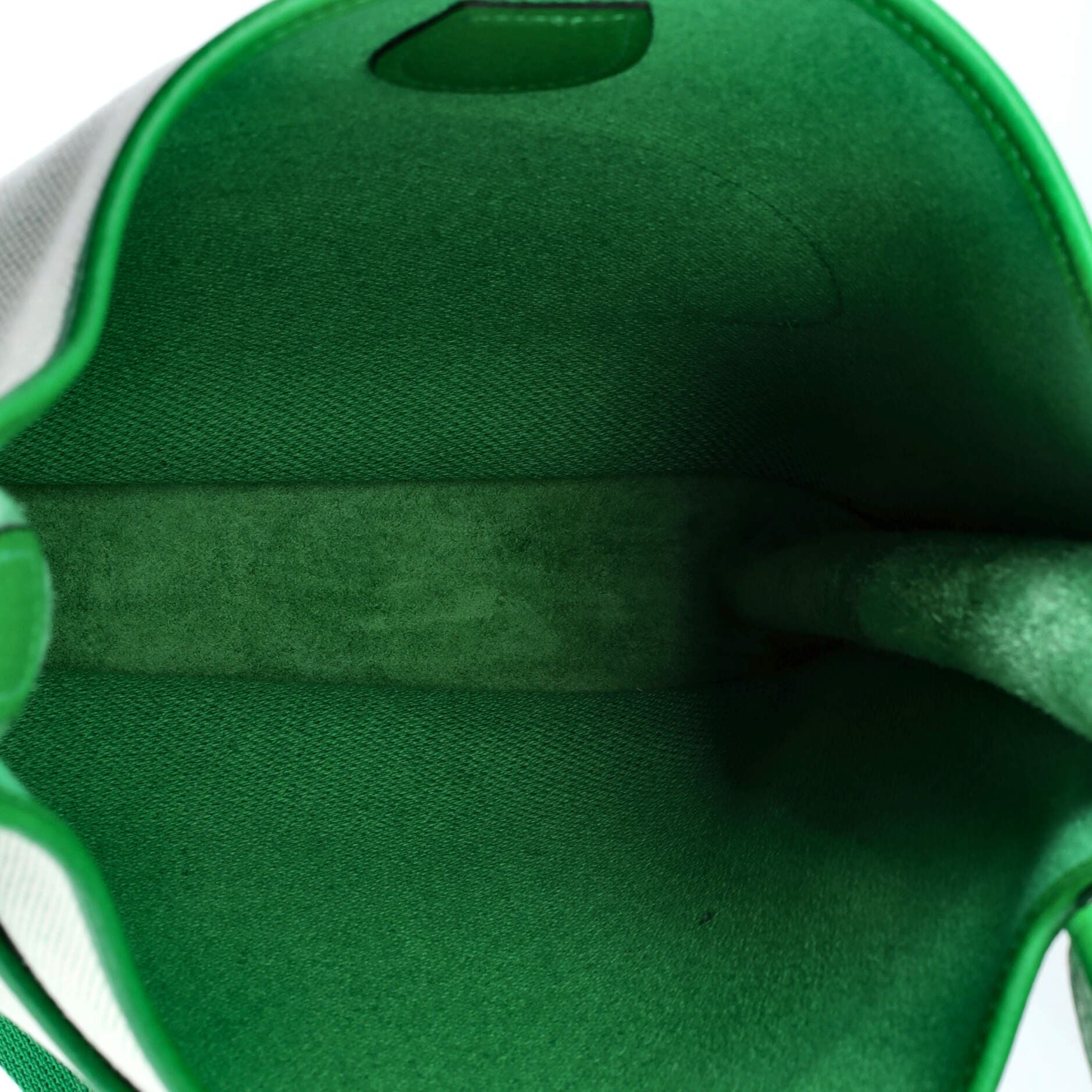 Pre-Owned Hermes Evelyne Bag Gen III Toile and Leather PM, Alternate, color, Green