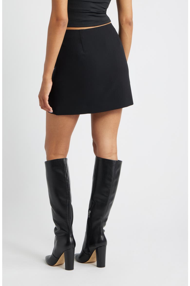 The Icon A-Line Miniskirt, Alternate, color, BLACK