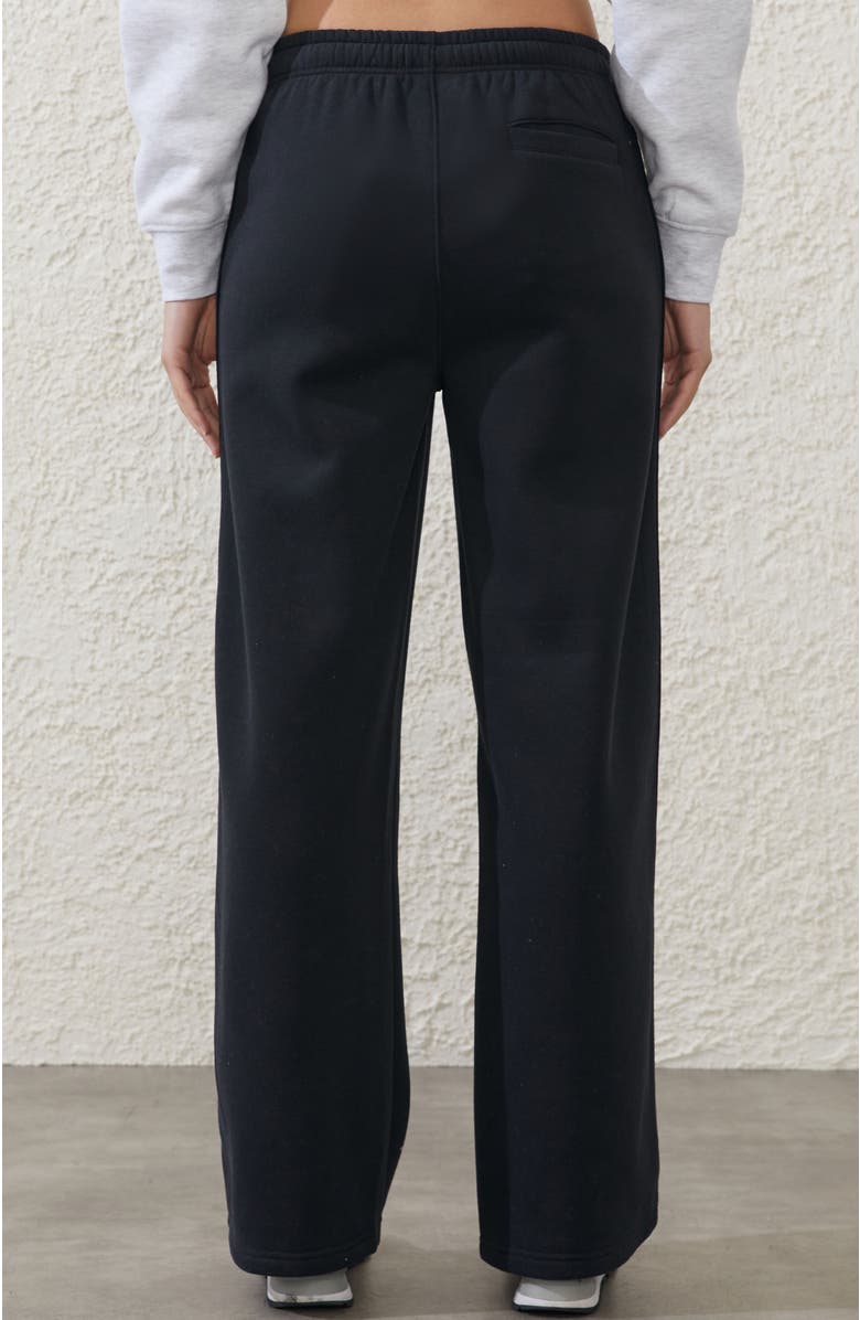 COTTON ON BODY Women's Active Plush Essential Straight Leg Sweatpant, Alternate, color, Black