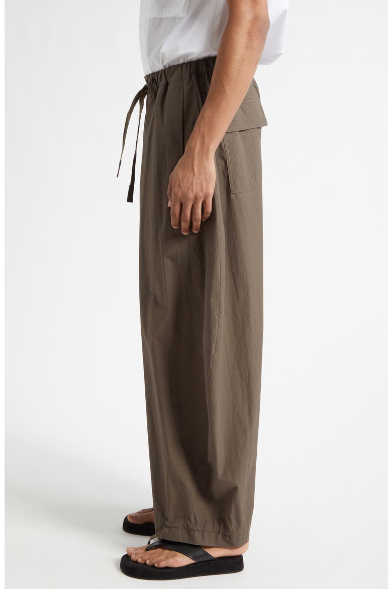 Cotton Typewriter Barrel Leg Pants, Alternate, color, TAUPE