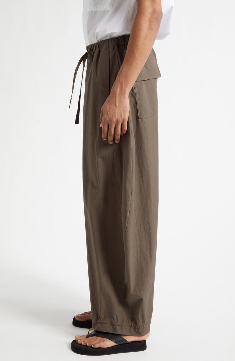 Sacai Cotton Typewriter Barrel Leg Pants, Alternate, color, Taupe