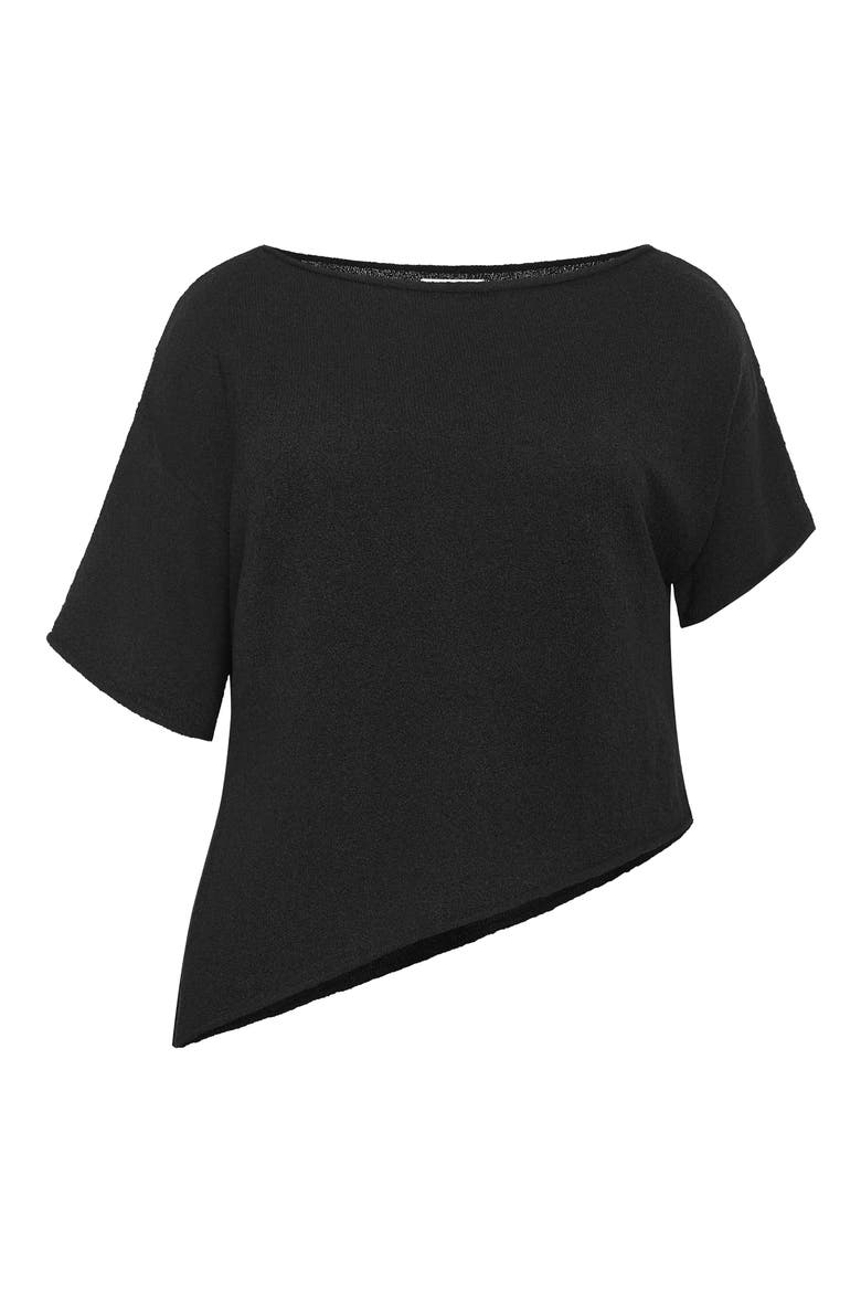 One-Shoulder Top, Alternate, color, BLACK