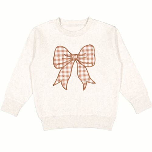 Sweet Wink Gingham Bow Patch Sweatshirt In Neutral