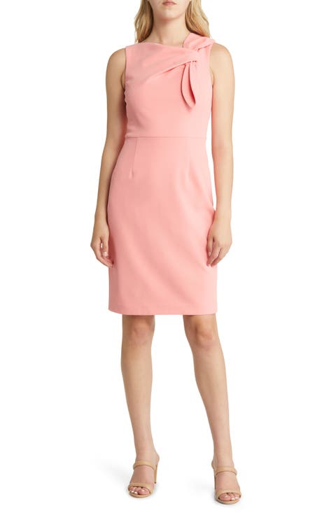 Tie Neck Sleeveless Sheath Dress