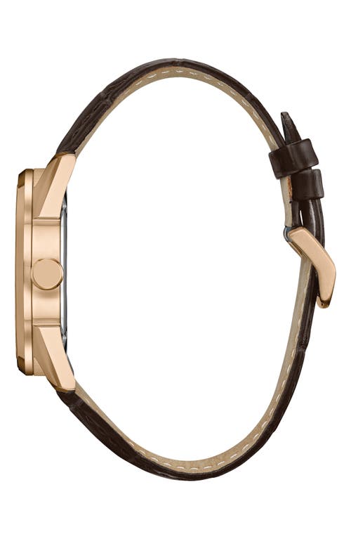 Citizen Sport Luxury Mens Brown Stainless Steel Leather Strap Watch Aw0082-01a In Gold