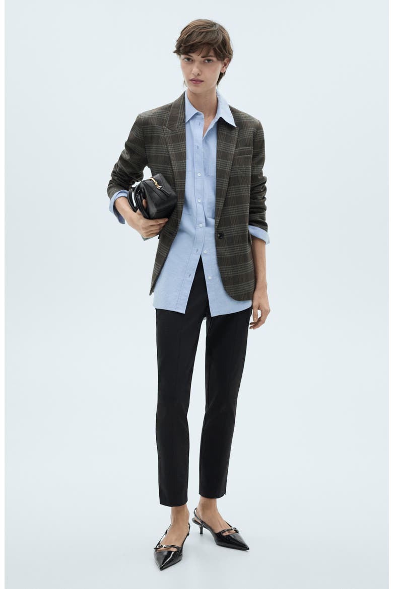 Straight Leg Ankle Pants, Alternate, color, BLACK