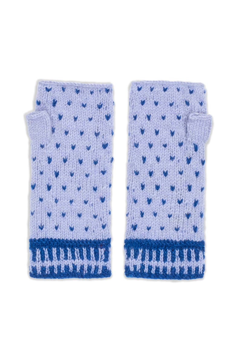 Feelgoodz Women's Artisan Hand-Knit Appalachian Winter Wool Half Mitten, Main, color, Dove