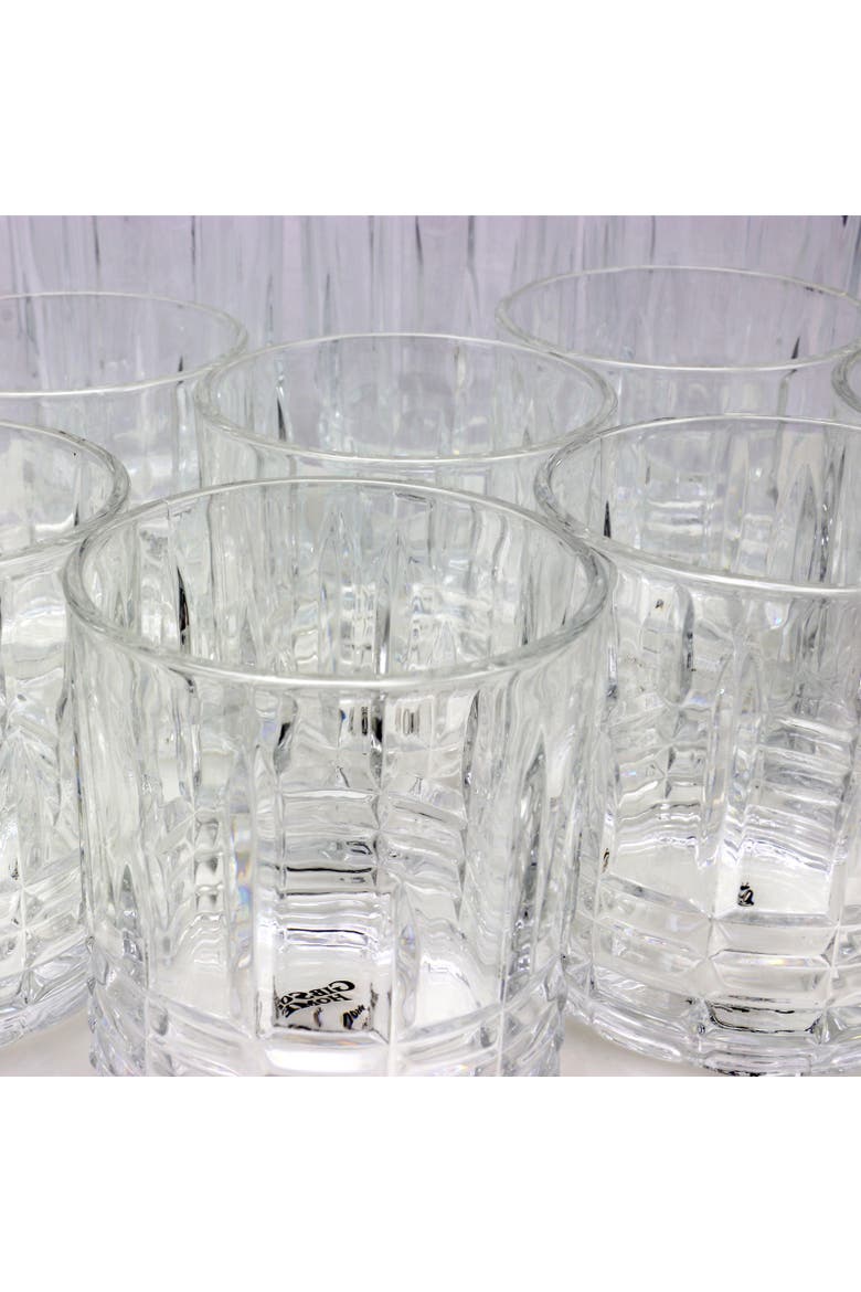 Jewelite 16 Piece Tumbler and Double Old Fashioned Glass Set, Alternate, color, Clear