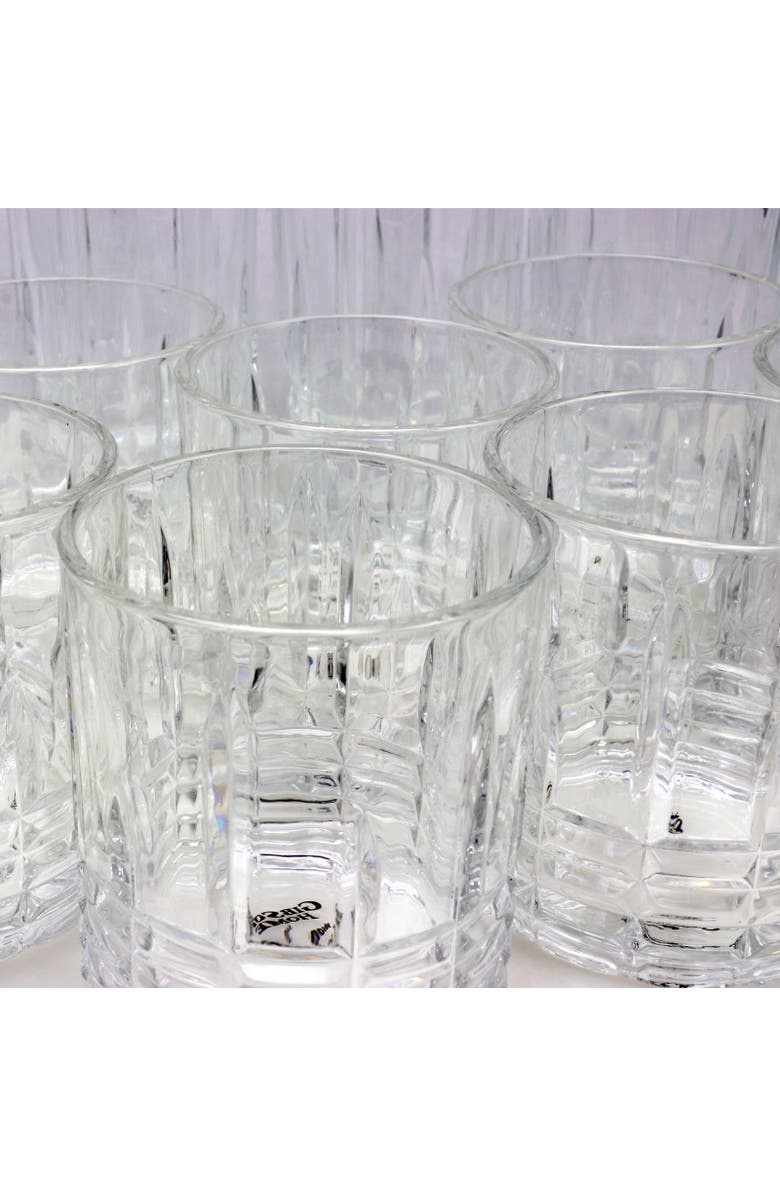 Gibson Home Jewelite 16 Piece Tumbler and Double Old Fashioned Glass Set, Alternate, color, Clear