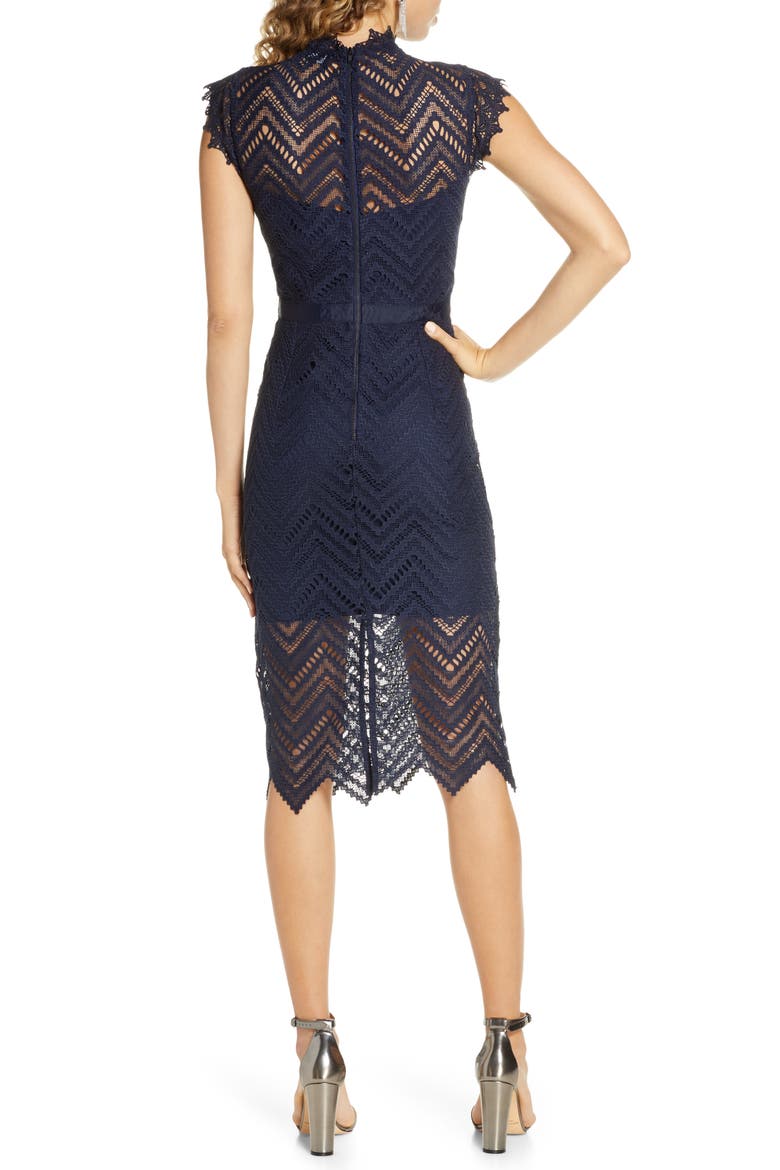 Imogen Lace Cocktail Dress, Alternate, color, NAVY