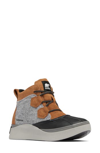 Sorel Out N About Iv Classic Waterproof Duck Boot In Taffy/ Dove/ Brown