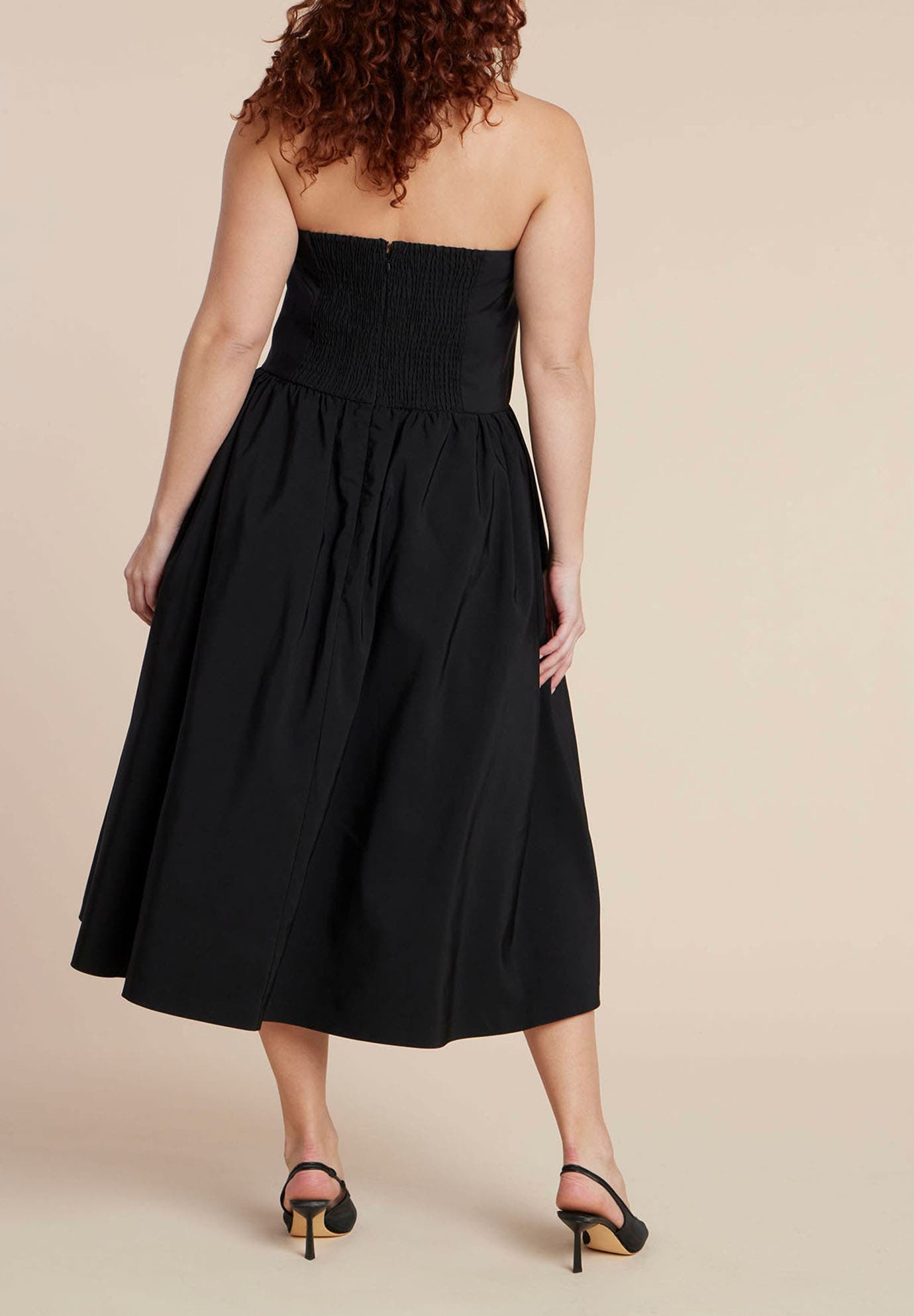 Strapless Flare Midi Dress - image 2