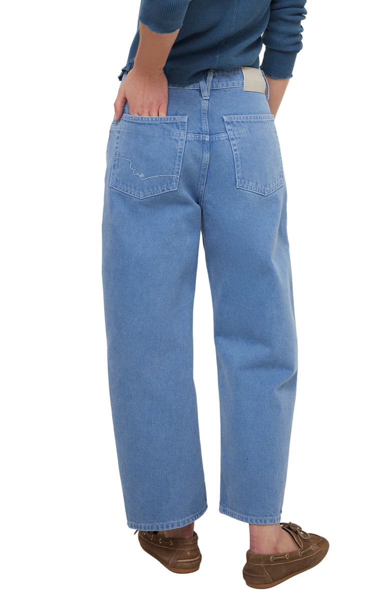 Free People Deep Trance Wide Leg Ankle Jeans, Alternate, color, Ocean